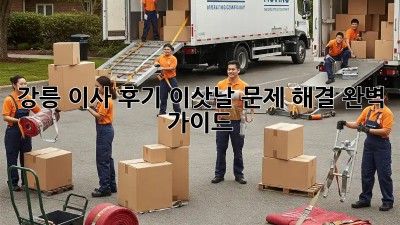 강릉 이사 후기: 이삿날 문제 해결 완벽 가이드!